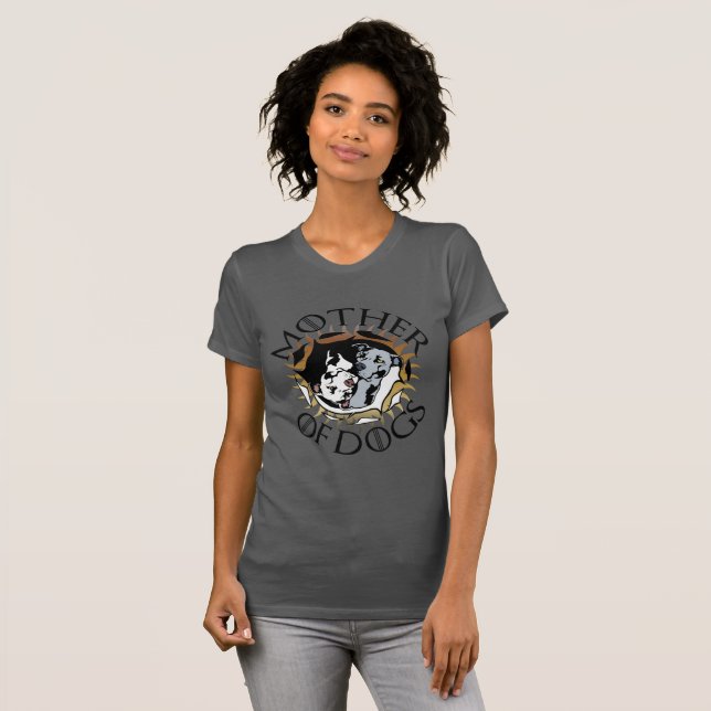 Mãe da camiseta dos cães (Frente Completa)