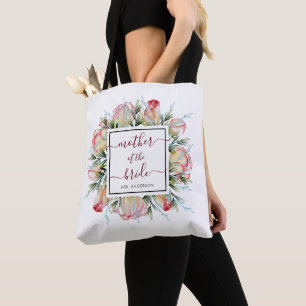Mãe da Noiva Pink Casamento Floral Tote Bag