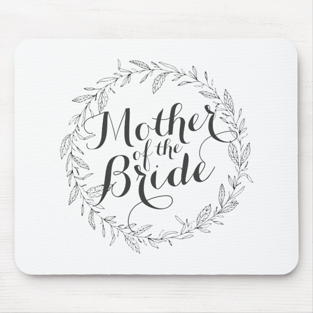 Mãe da Noiva Simples Casamento Floral Mousepad (Frente)