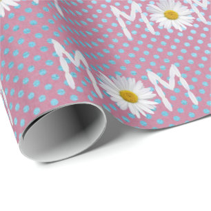 Mãe Daisy em papel de embrulho com bolinhas