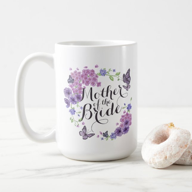 Mãe das borboletas da noiva que Wedding a caneca (Com Donut)