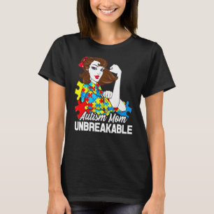 Mãe de autista Camiseta Inquebrantável - Consciênc