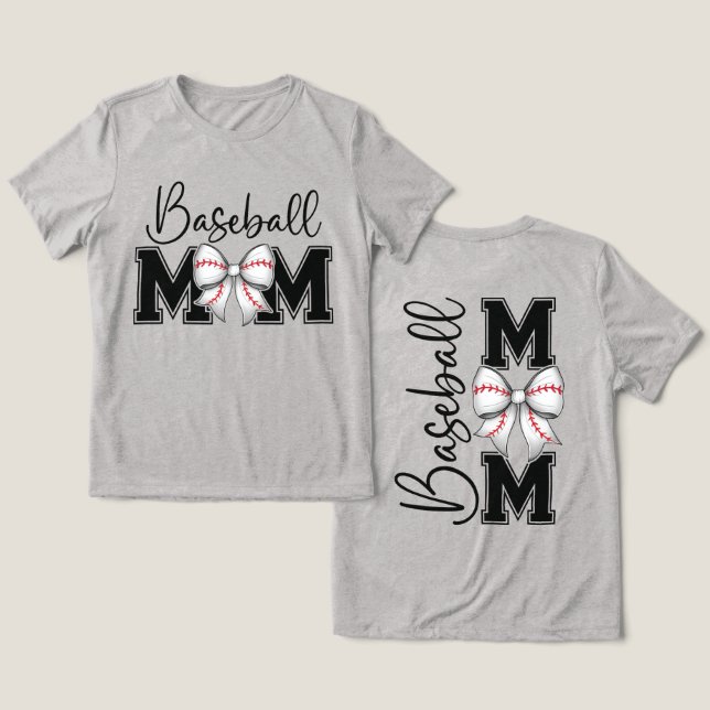 Mãe de Baseball Coquette Bonito (Design Frente e Verso)
