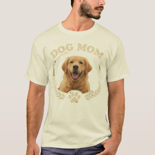 Mãe de Cachorro — Camiseta com Retrato de Golden R