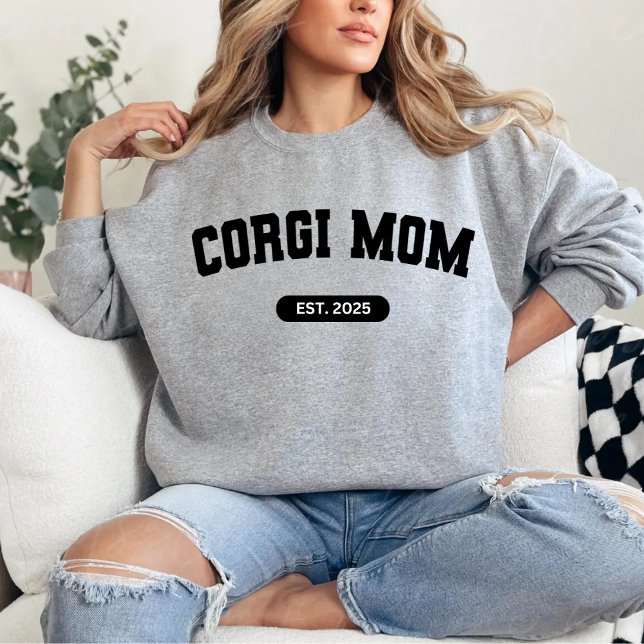 MÃE de Cachorro CORGI MOM, Suéter de Nascimento Pe (Criador carregado)