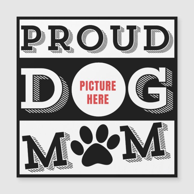 Mãe de Cachorro Orgulhosa Personalizada Amante de  (Frente)