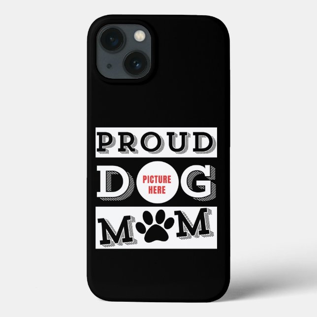 Mãe de Cachorro Orgulhosa Personalizada Amante de  (Verso)