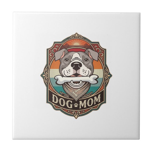 Mãe de Cachorro Osso Bandana Antigo Quadro_1 (Frente)