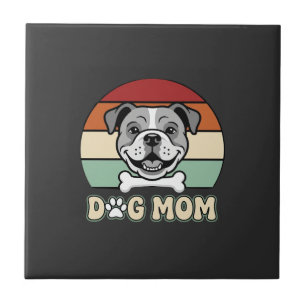 Mãe de Cachorro Retro Bulldog Vetor