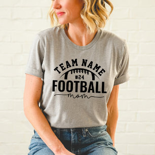 Mãe de Futebol Personalizado do Time Preto no Cinz