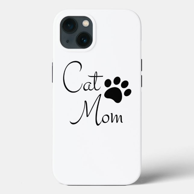 Mãe de Gato Impressão de Pata Personalizada (Verso)
