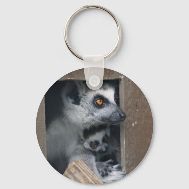 Mãe de Lemur e chaveiro bebê (Frente)