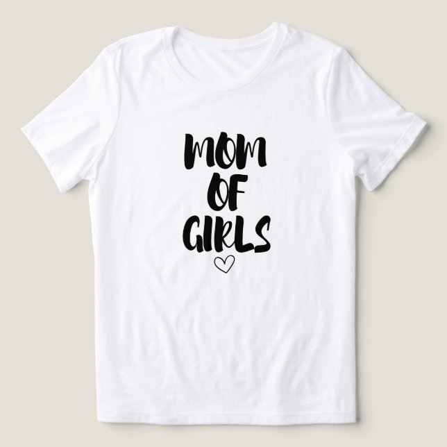 Mãe de Meninas com Camisa-T de Dia de as mães Card (Design frontal)