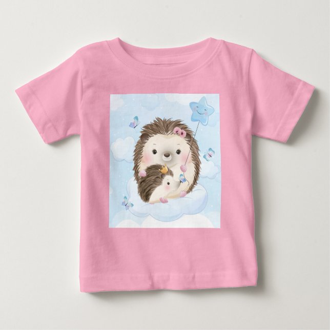 Mãe De Porco E Camiseta De Bebê Adoráveis (Frente)