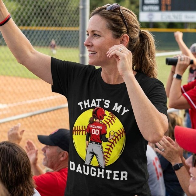 Mãe de Softball Essa é Minha Filha Personalizado (Criador carregado)