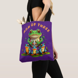 Mãe de Três Sapos de Cottagecore, Tote Bag Vintage