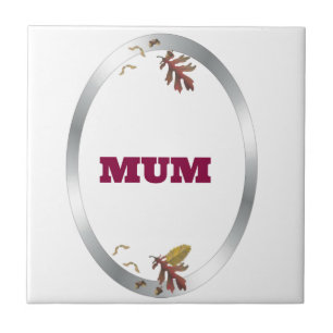 Mãe decorativa de moldura prateada