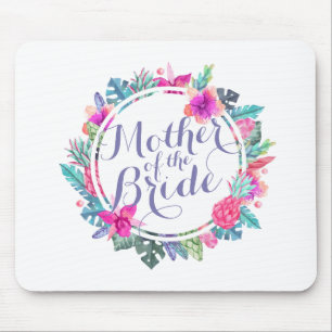 Mãe do casamento tropical Mousepad da noiva