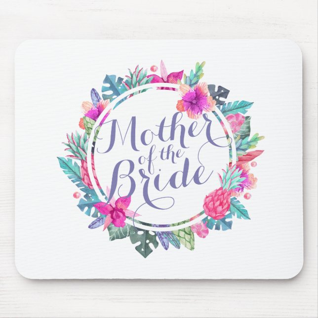 Mãe do casamento tropical | Mousepad da noiva (Frente)