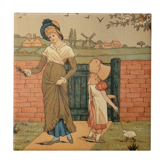 Mãe do desenho de Kate Greenaway, de Victorian e (Frente)