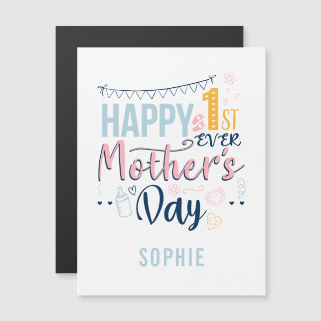 Mãe do Dia de as mães 1rua Personalizado (Frente/Verso)