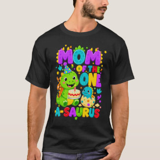 Mãe Do Menino De 1 Ano T-Rex Dinossauro Camiseta