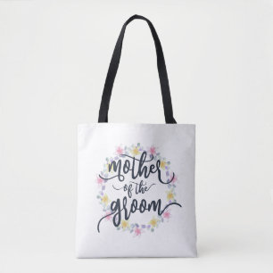 Mãe do Noivo Caligrafia de Casamento Bolsa Tote