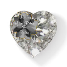 Mãe do presente da noiva Diamond Heart Paperweight