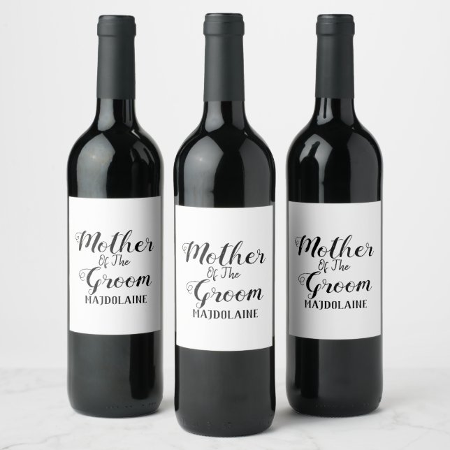 Mãe Do Rótulo De Vinho Personalizado Do noivo (Garrafas)