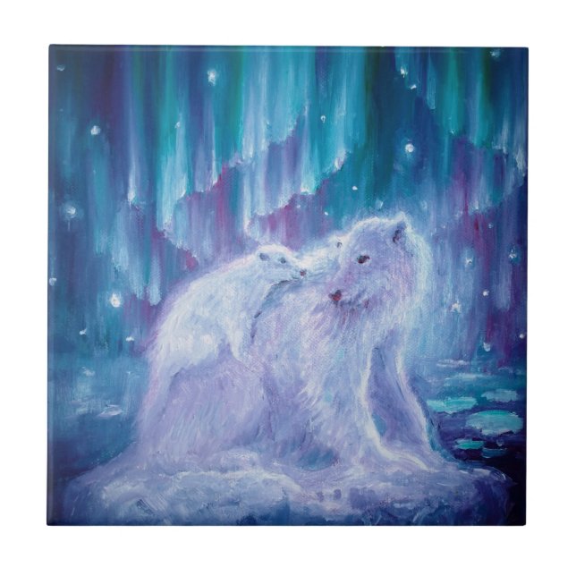 Mãe e bebê do urso polar (Frente)