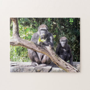 Mãe e Bebê Gorilla Quebra-cabeça