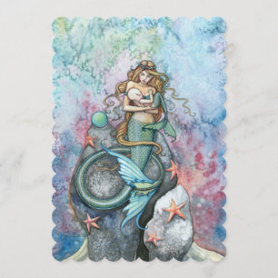 Mãe e Bebê Sereia Bebê Convites para Bebê