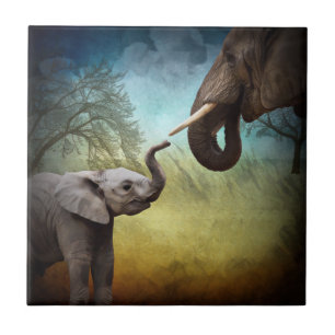 Mãe E Elefante Para Bebês