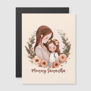 Mãe e Filha Adoráveis - Quadro Floral
