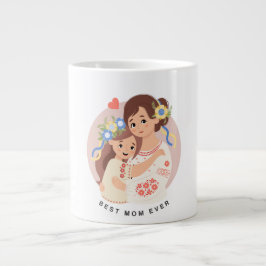 Mãe e filha bonitas - caneca Dia de as mães