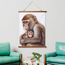Mãe e Macaco Bebê