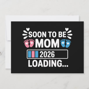 Mãe em Breve 2026 Carregando Anúncio de Gravidez