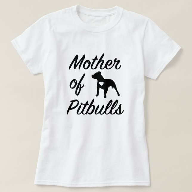 Mãe engraçada da camisa do pitbull das mulheres de (Frente do Design)