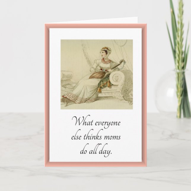 Mãe engraçada para o Cartão de Saudação da Mãe (De (Frente)