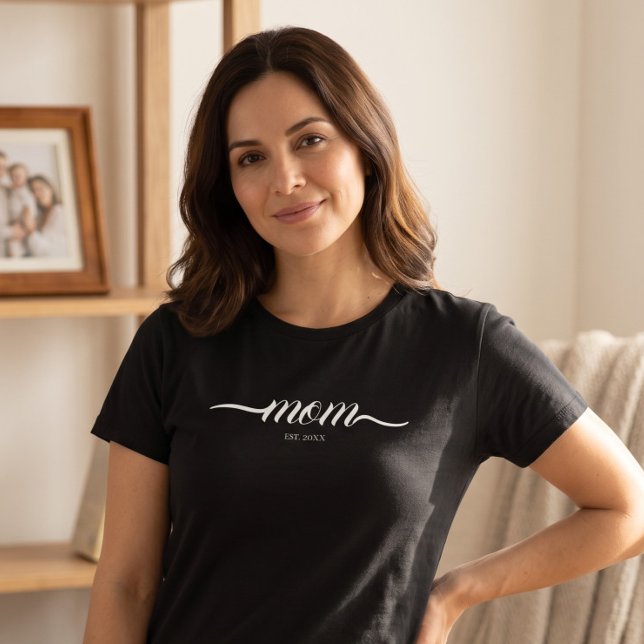 Mãe Estabelecida Script Personalizado Camiseta Pre (Criador carregado)