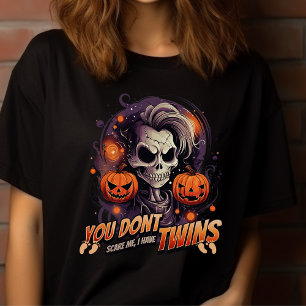 Mãe gêmea Halloween, não me assusta o presente da