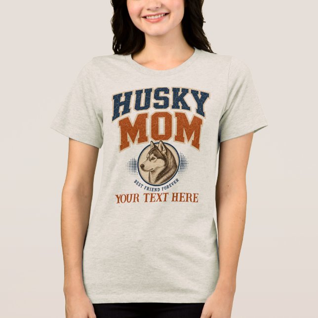 Mãe Husky Personalizada Estilo Universidade (Frente)