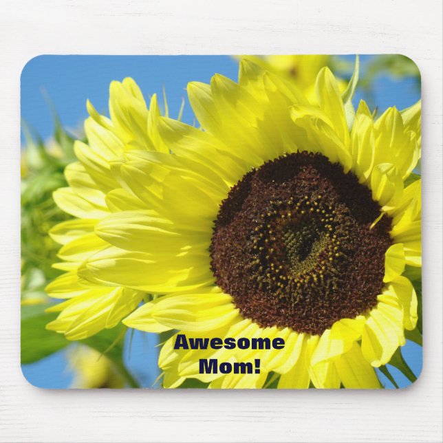 Mãe Incrível! mousepad Dia Ensolarado Girassóis (Frente)