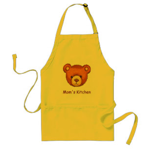 Mãe Kitchen~Customize do ~ do avental do urso de