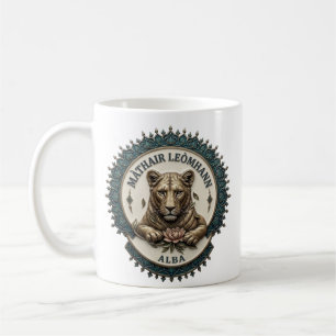 Mãe-leoa. Caneca de café da Escócia