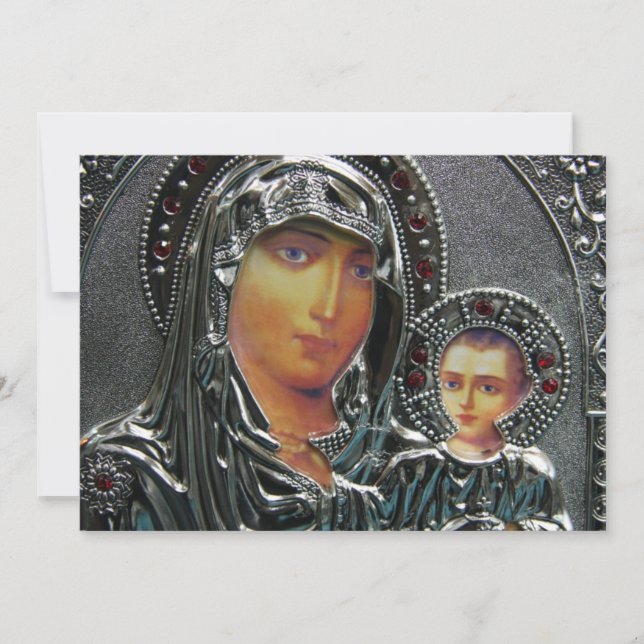 Mãe Mary e Bebê Jesus Convites (Frente)