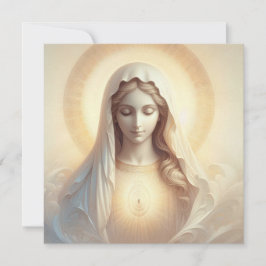 Mãe Mary Em Tons Brancos Suaves