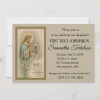 Mãe Mary Primeira Santa Convites De Comunhão