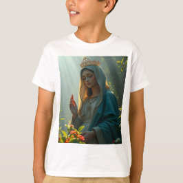 Mãe Mary Rainha da Camiseta do Criança do Céu