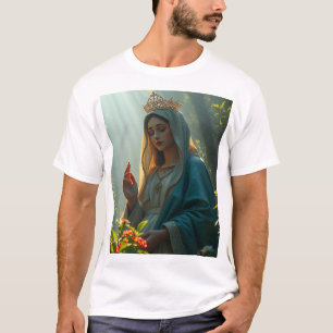 Mãe Mary Rainha da camiseta dos Homens do Céu